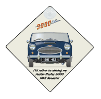 Austin Healey 3000 MkII Roadster 1961-62 Car Window Hanging Sign
